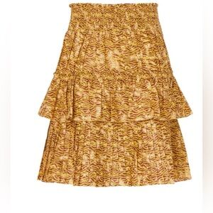 Scotch & Soda A-Line Skirt in Gold and Brown